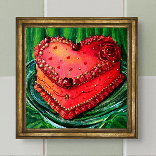 Vintage Hear-Shaped Cake