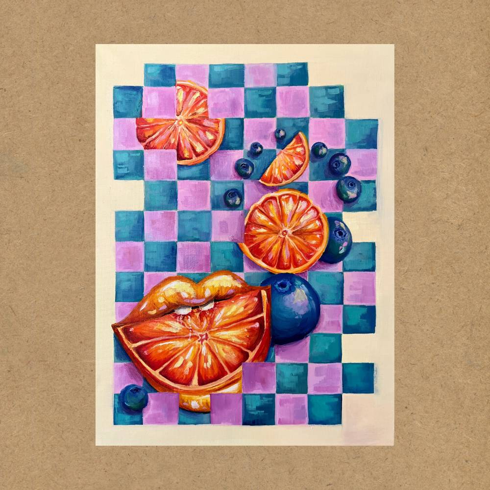 Oranges + Kisses Print